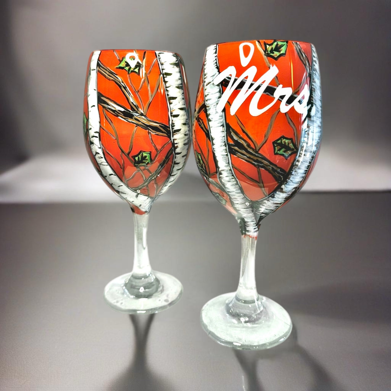 Camouflage Wine Glass-Handmade