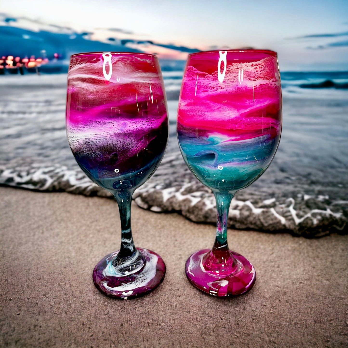 Watermelon Wine Glass-Handmade
