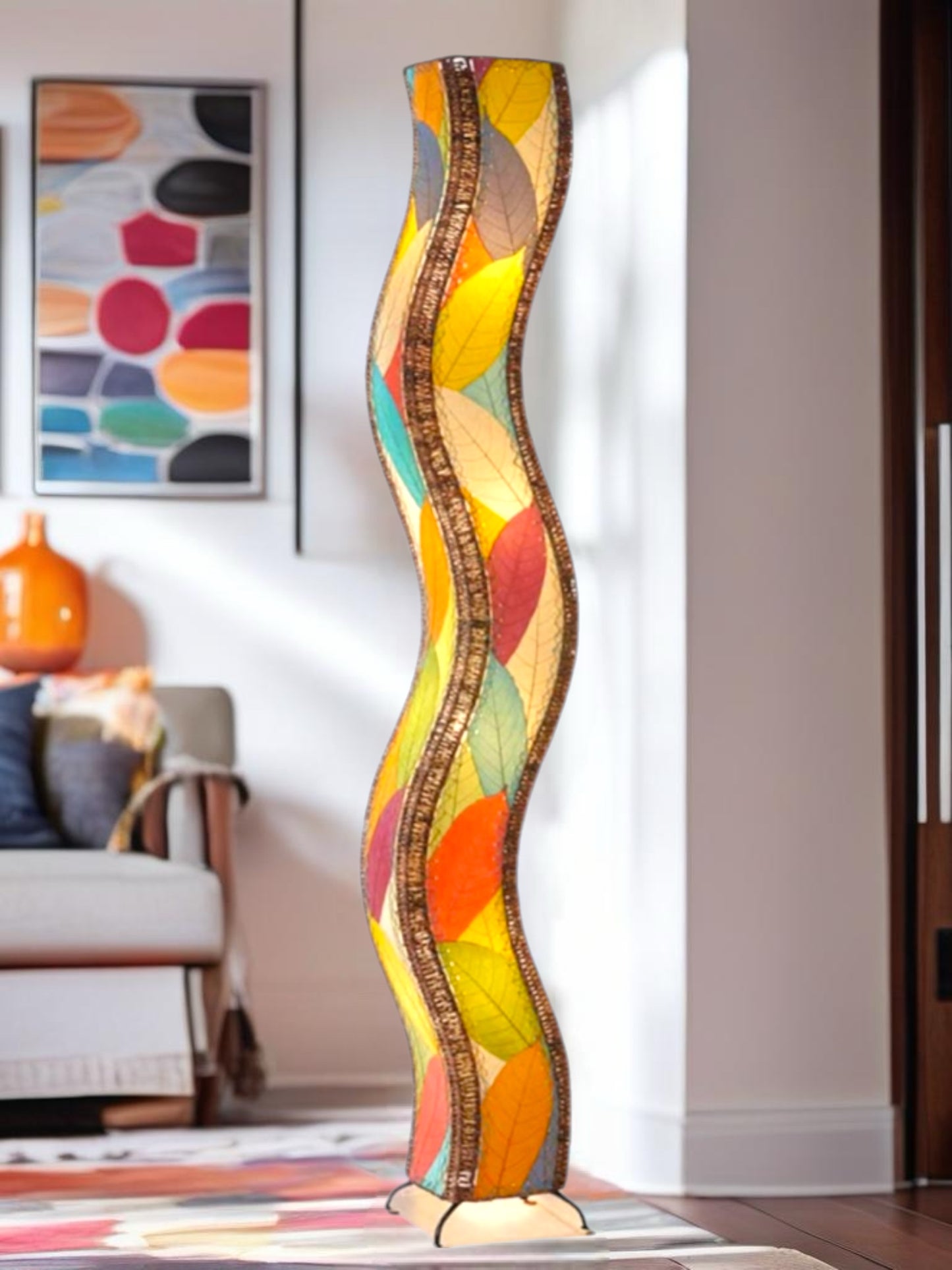 Wave Giant Floor Lamp - Handmade