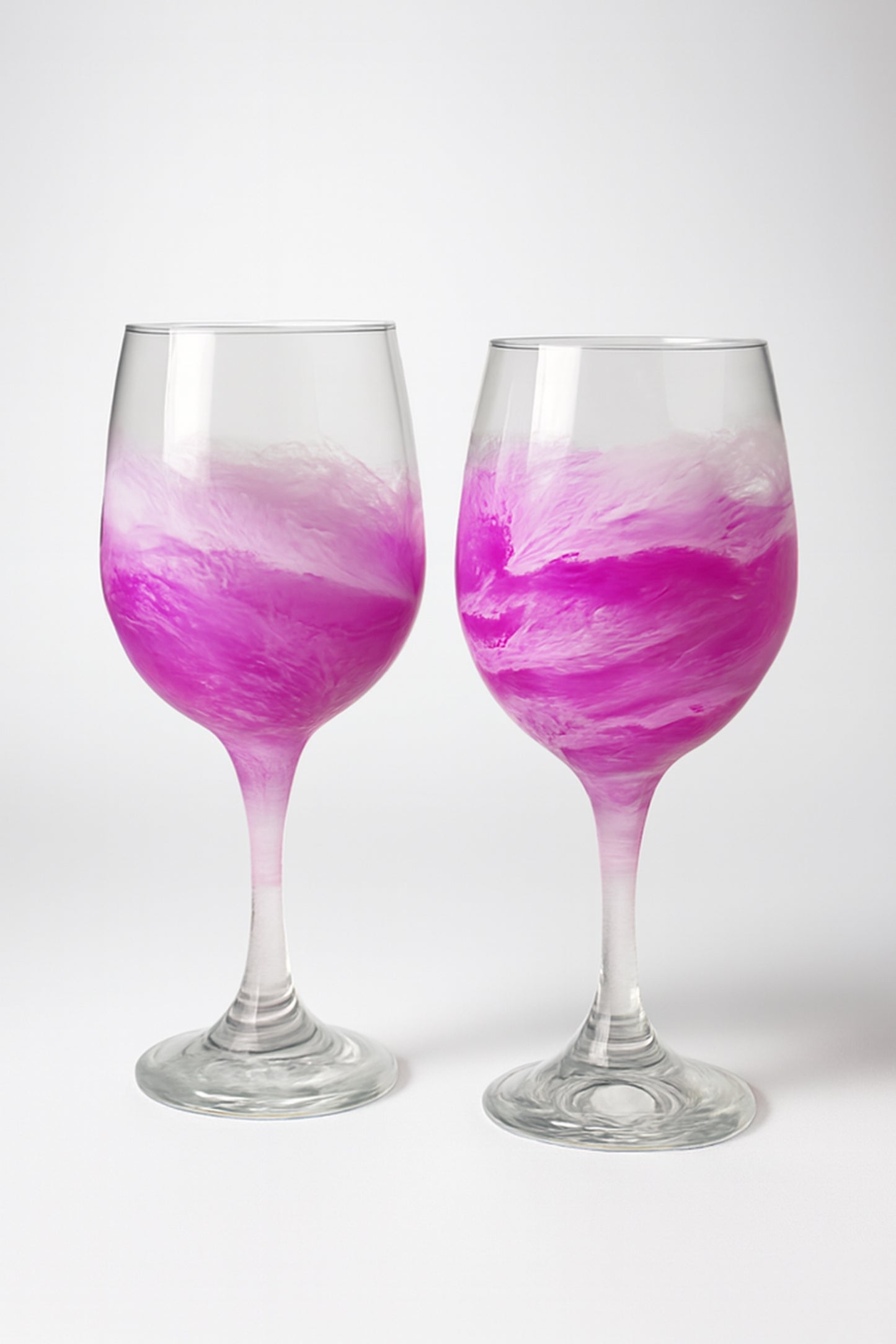 Artisan Cotton Candy Wine Glasses & Drinkware