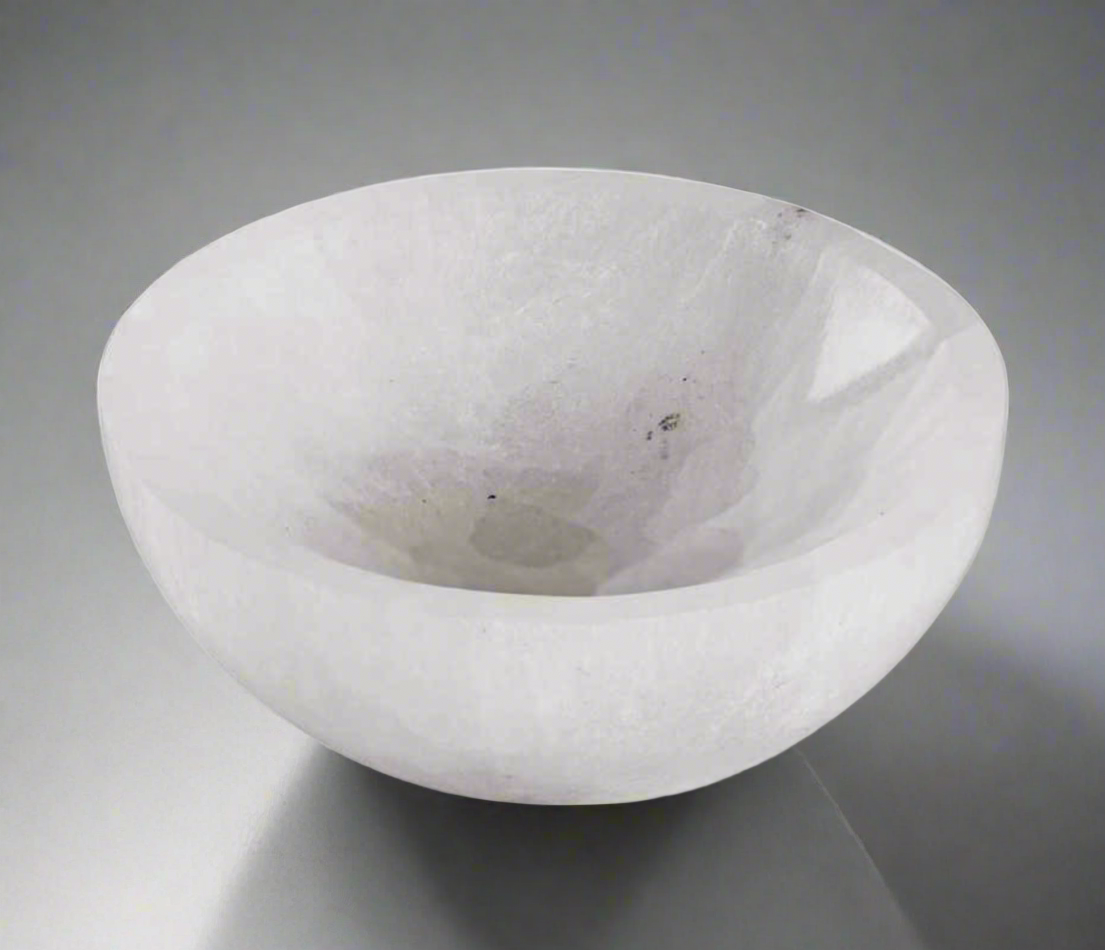 Selenite Round Trinket Bowl