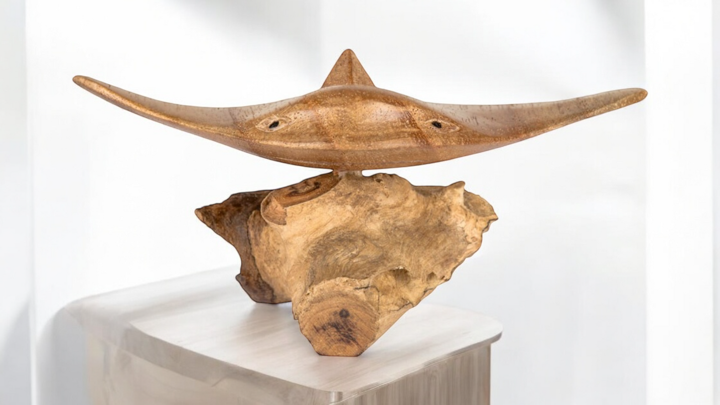 Stingray on Driftwood Sculpture