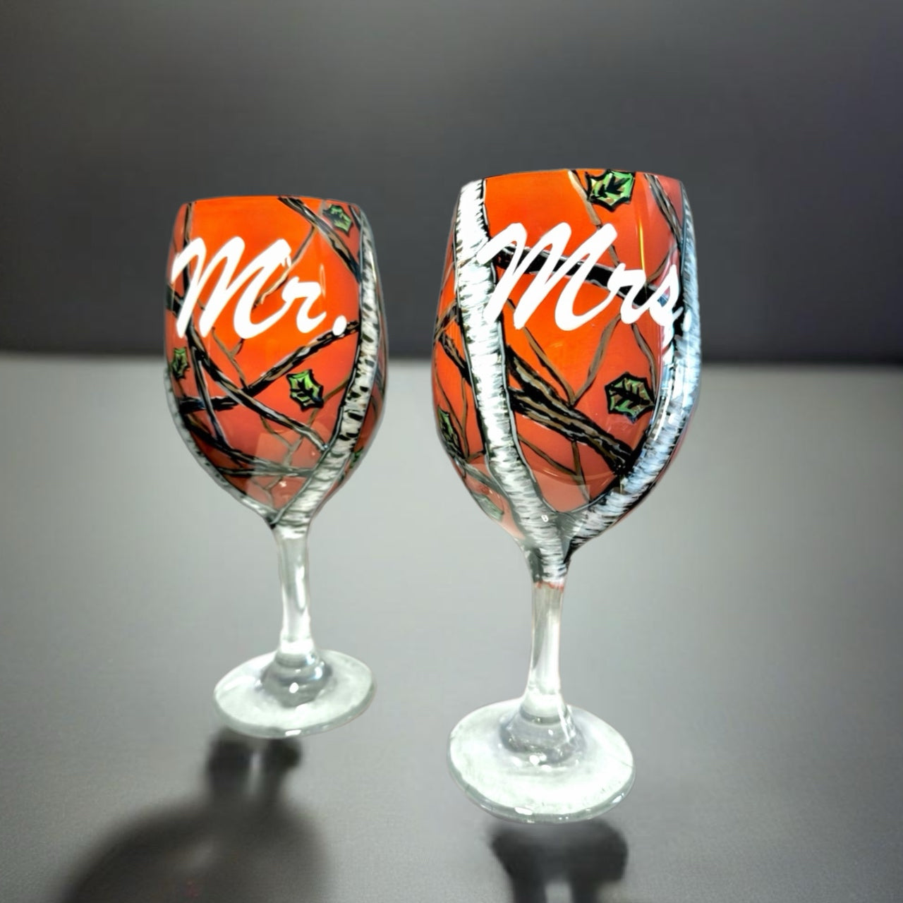 Camouflage Wine Glass-Handmade