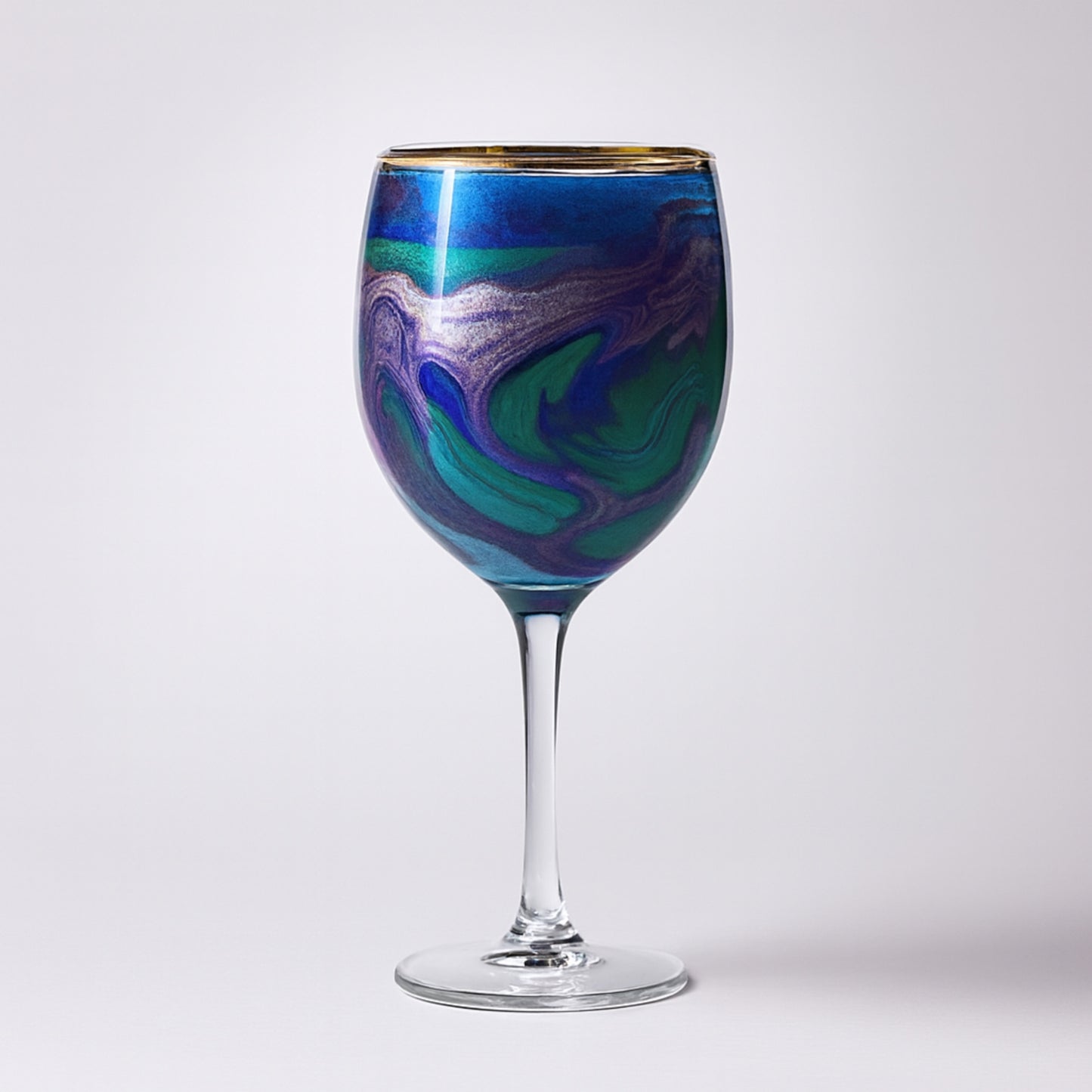 Artisan Deep Sea Jewel Wine Glasses & Drinkware
