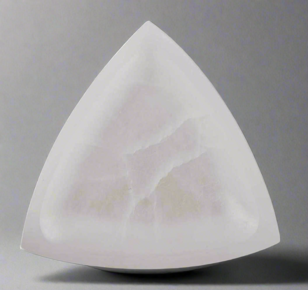 Selenite Triangle Trinket Bowl