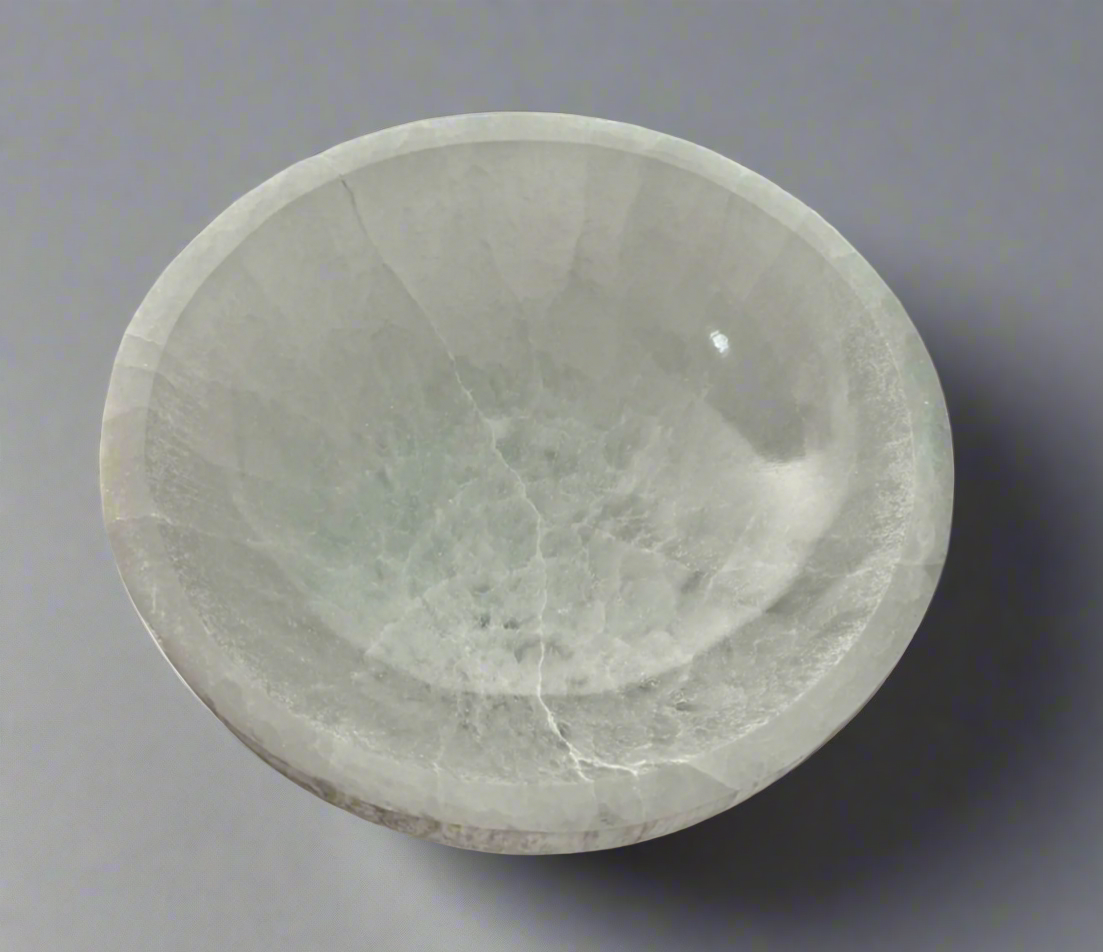 Selenite Round Trinket Bowl