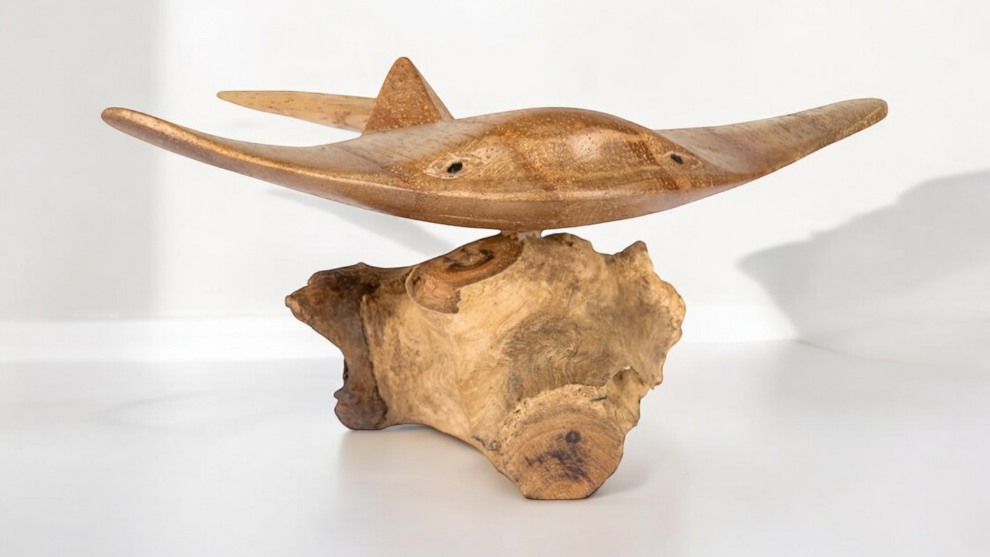 Stingray on Driftwood Sculpture
