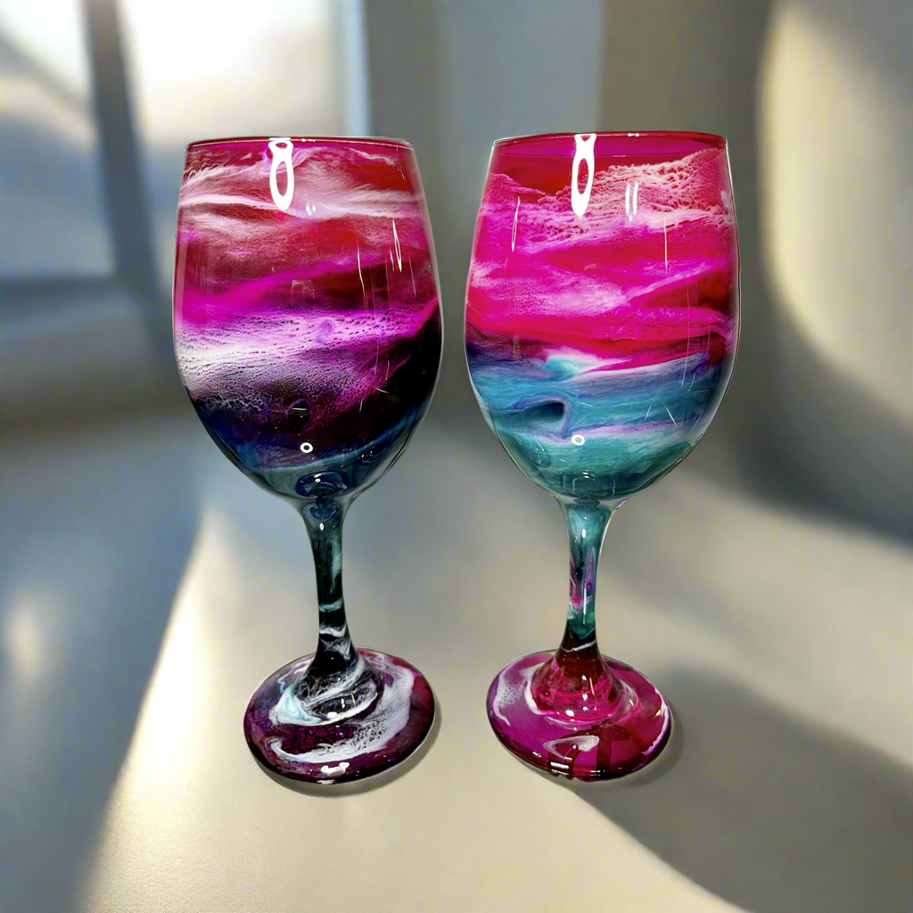 Watermelon Wine Glass-Handmade