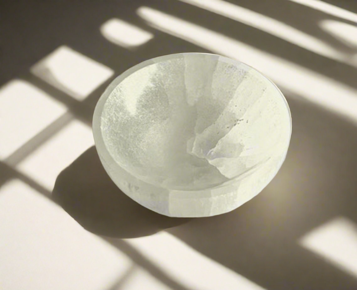 Selenite Round Trinket Bowl