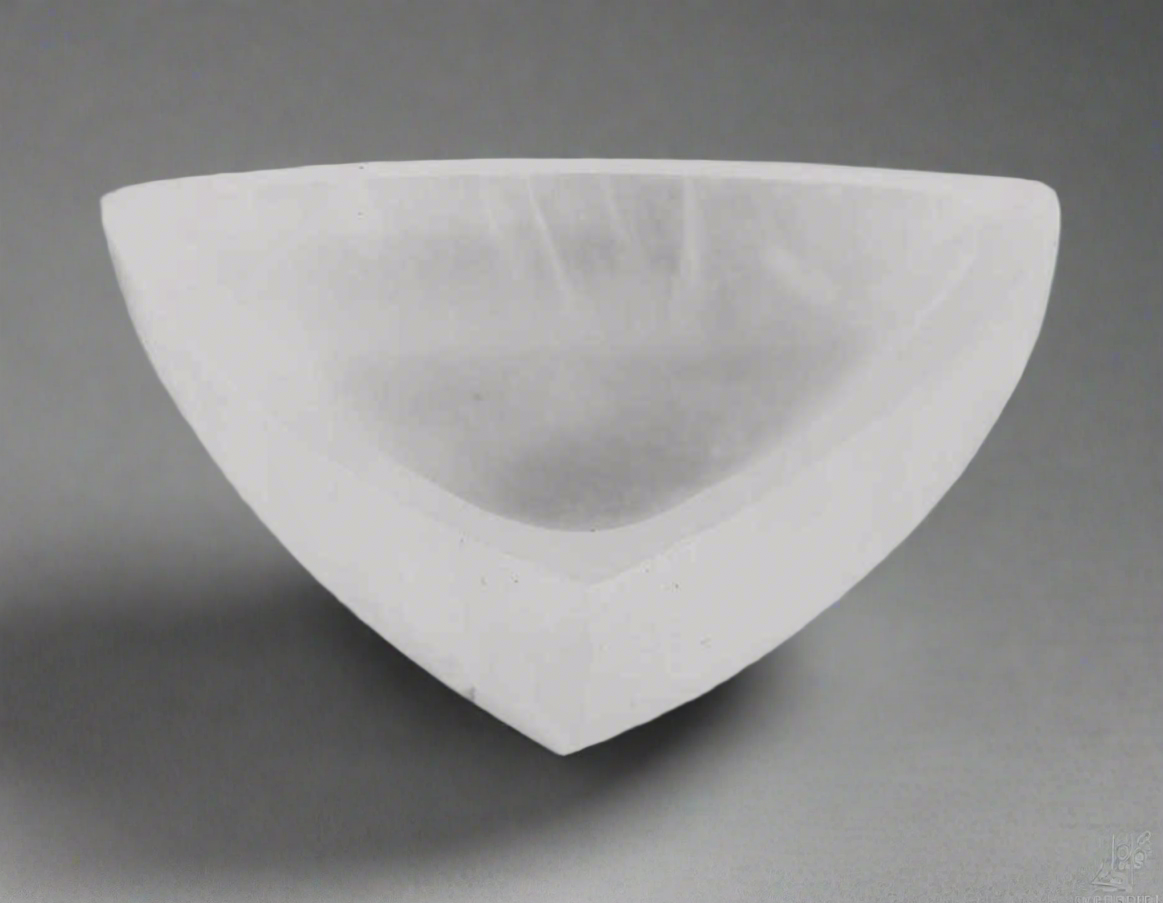 Selenite Triangle Trinket Bowl