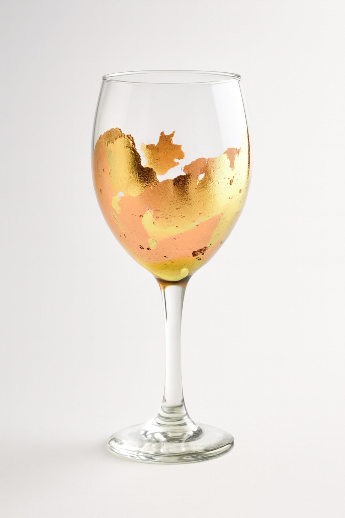 Artisan Gold Leaf Wine Glasses & Drinkware