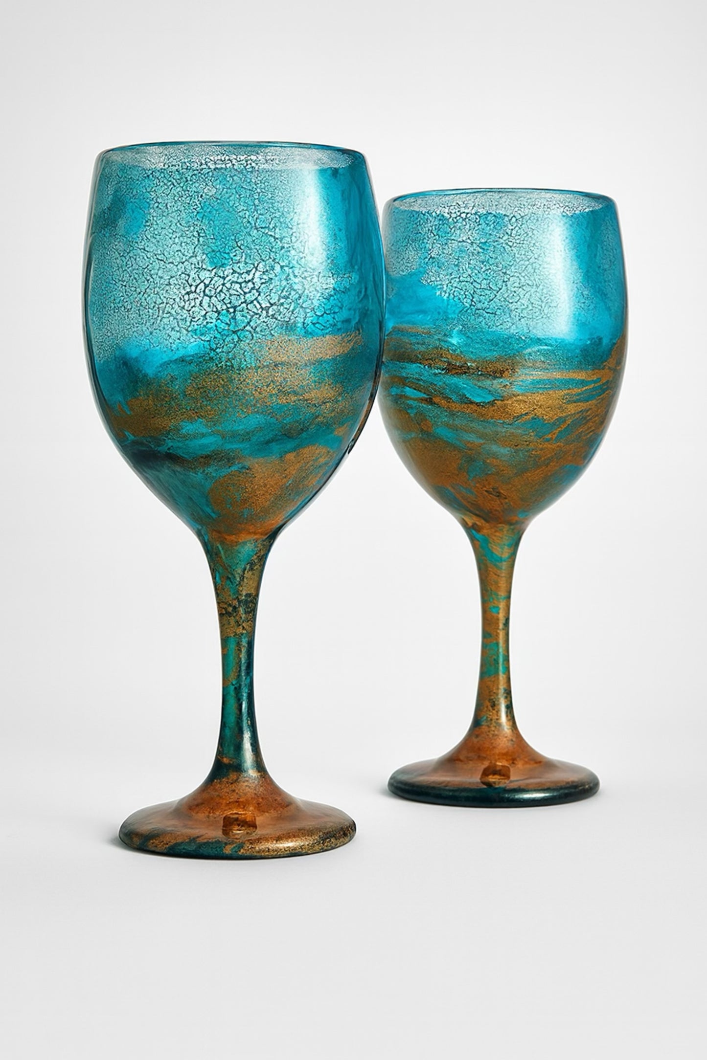 Artisan Caribbean Bronze Wine Glasses & Drinkware
