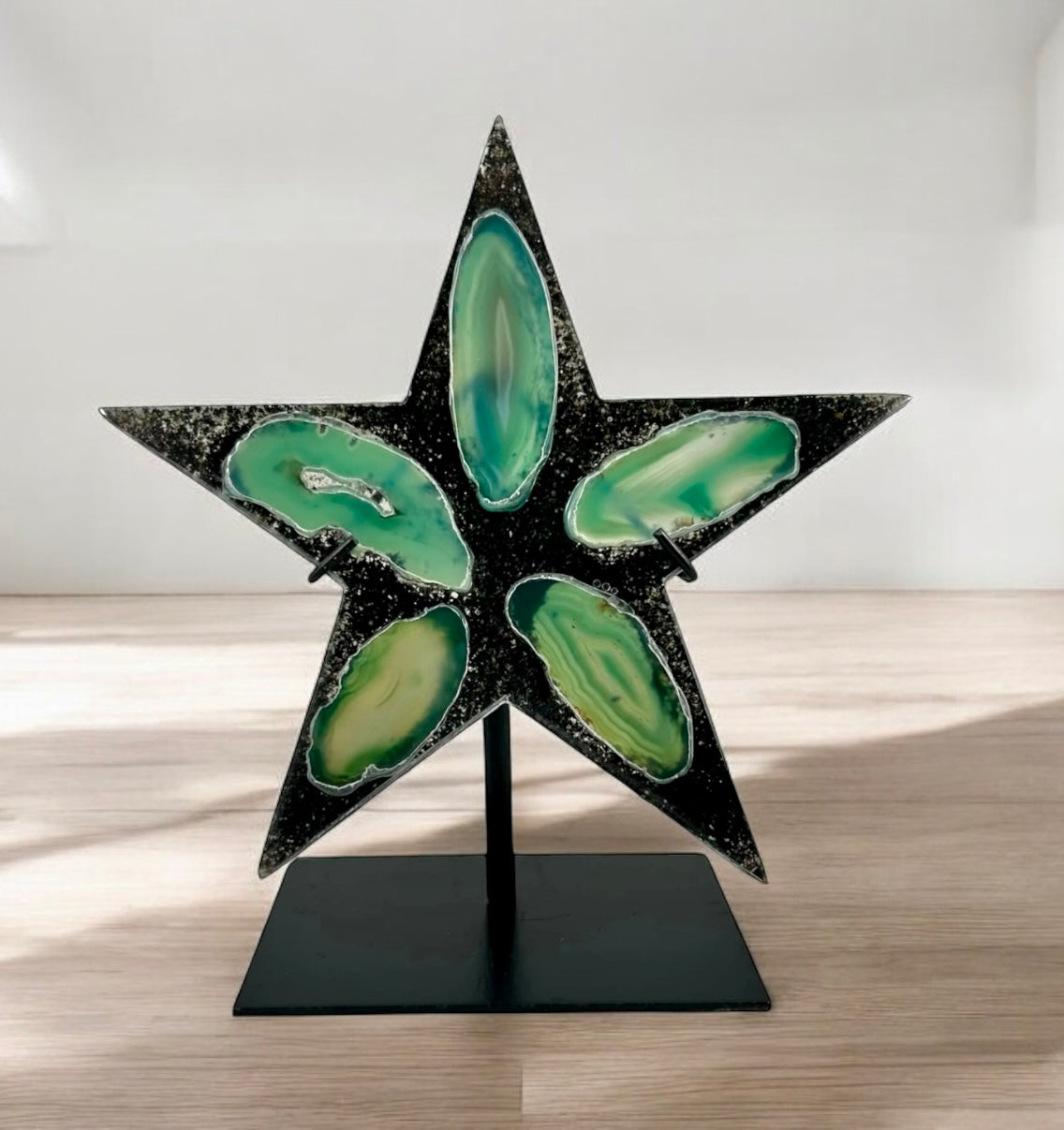 Agate Moon, Star or Butterfly Sculpture