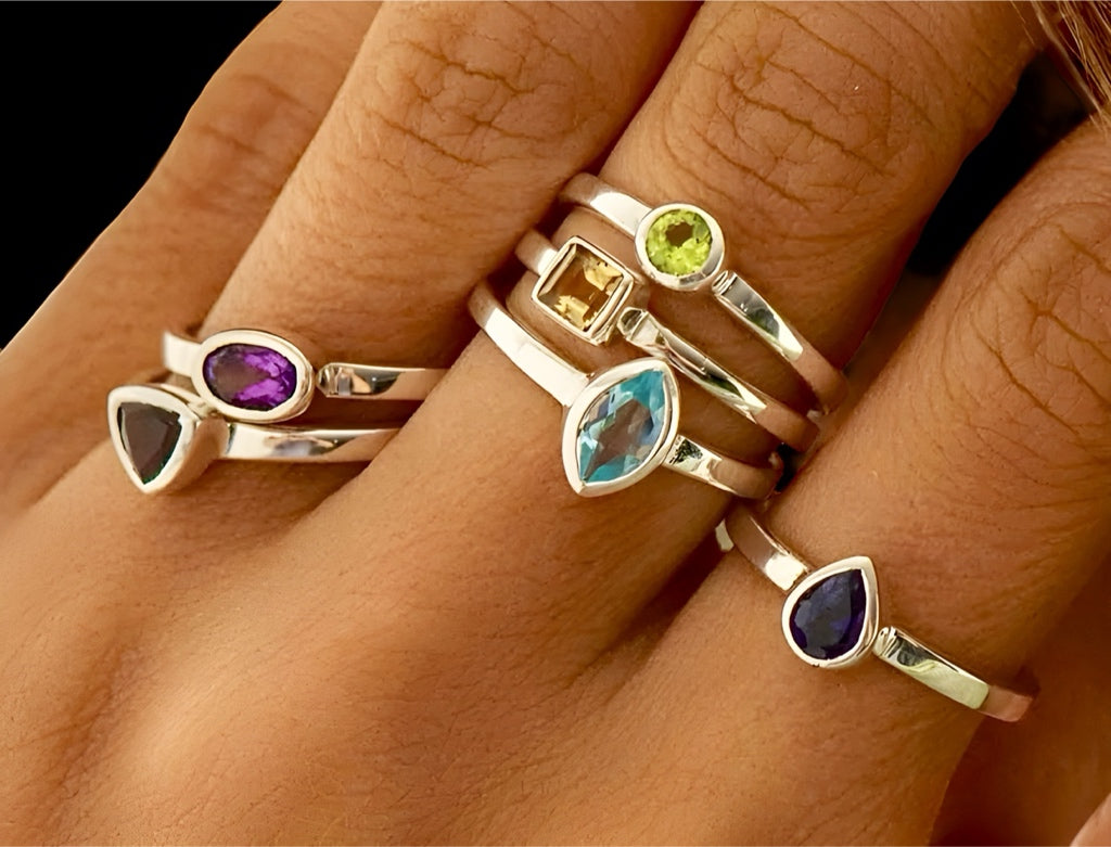 Amethyst Cushion Cut Solitaire Ring- 925 Sterling Silver