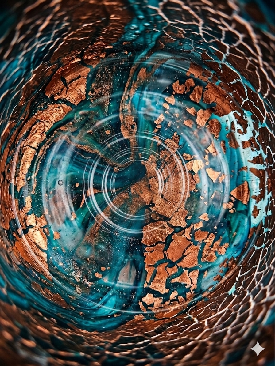 Coastal Copper Hand-Painted Glassware | Custom Wine, Champagne, Beer & Spirits Styles