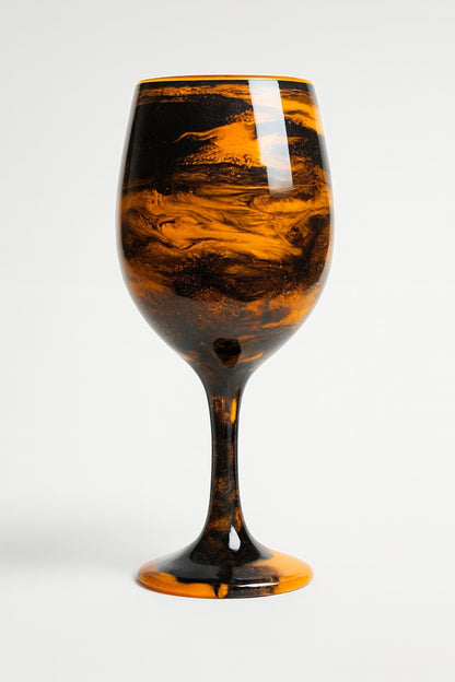 Amber Swirl Wine Glasses & Drinkware
