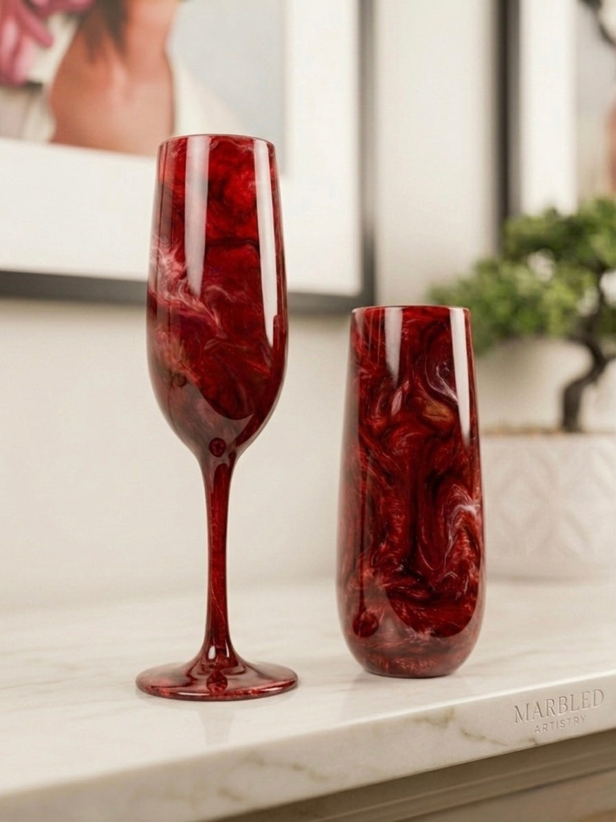 Rubescence Hand-Painted Glassware | Custom Wine, Champagne, Beer & Spirits Styles