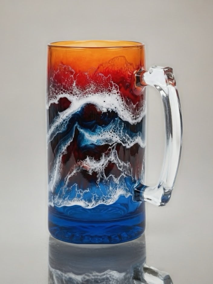 Gulf Afterglow Hand-Painted Glassware | Custom Wine, Champagne, Beer & Spirits Styles