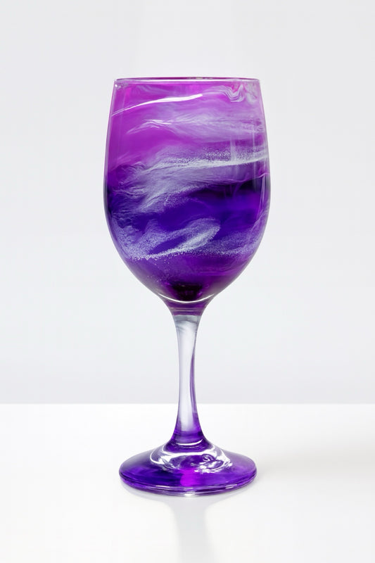 Artisan Violet Veil Wine Glasses & Drinkware