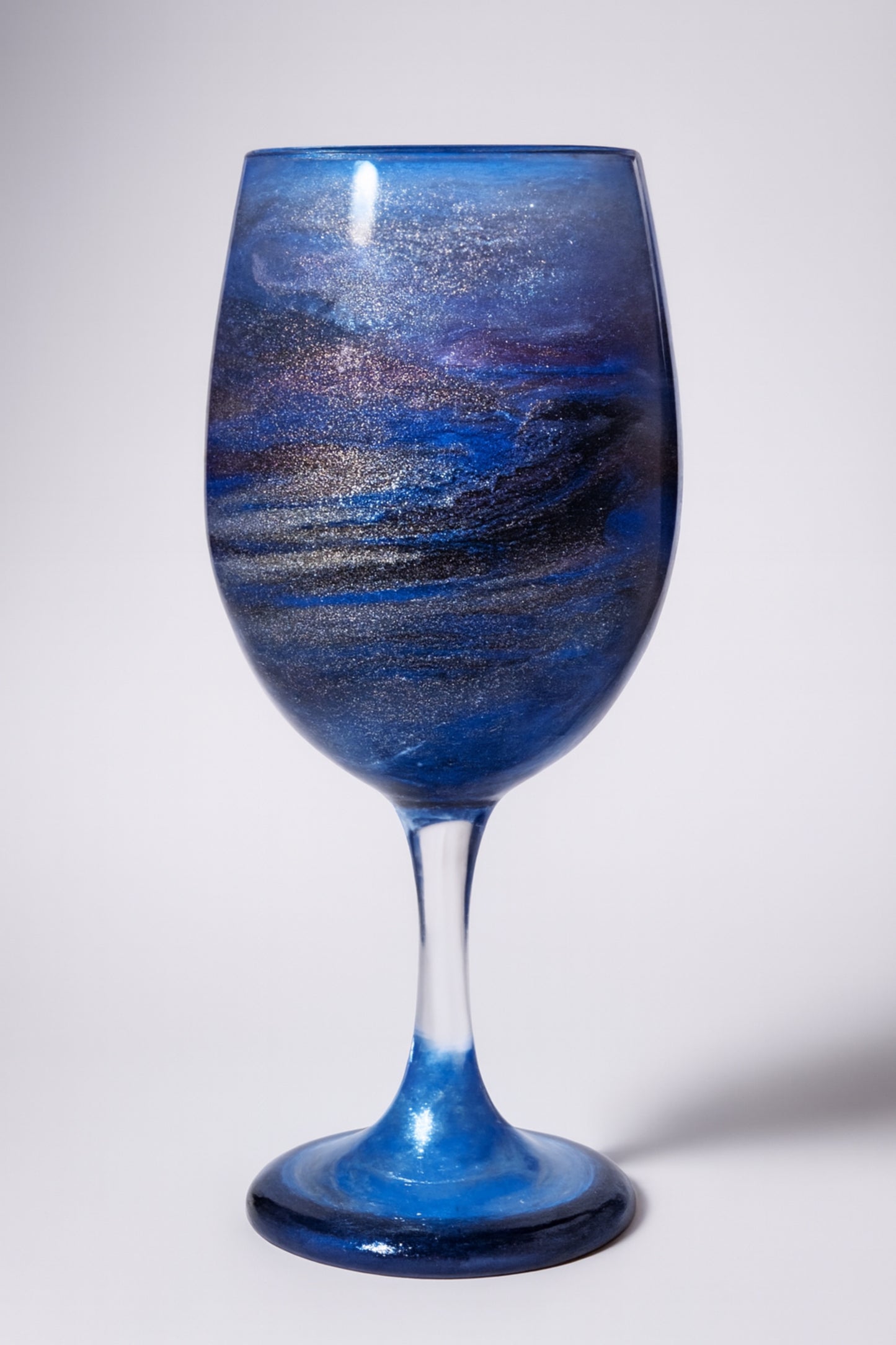 Artisan Starry Night Wine Glasses & Drinkware