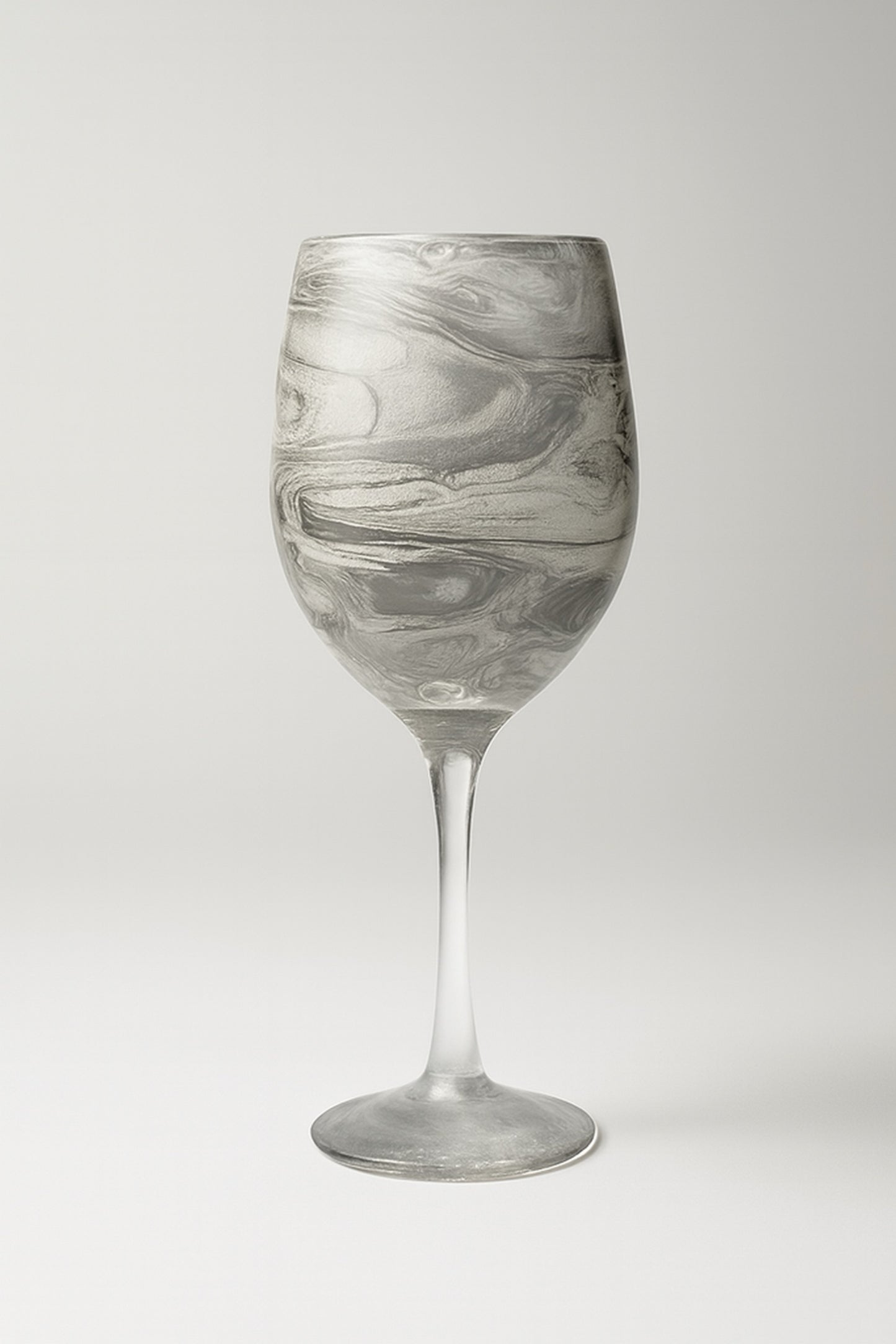 Artisan Platinum and Gilded Marble Wine Glasses & Drinkware