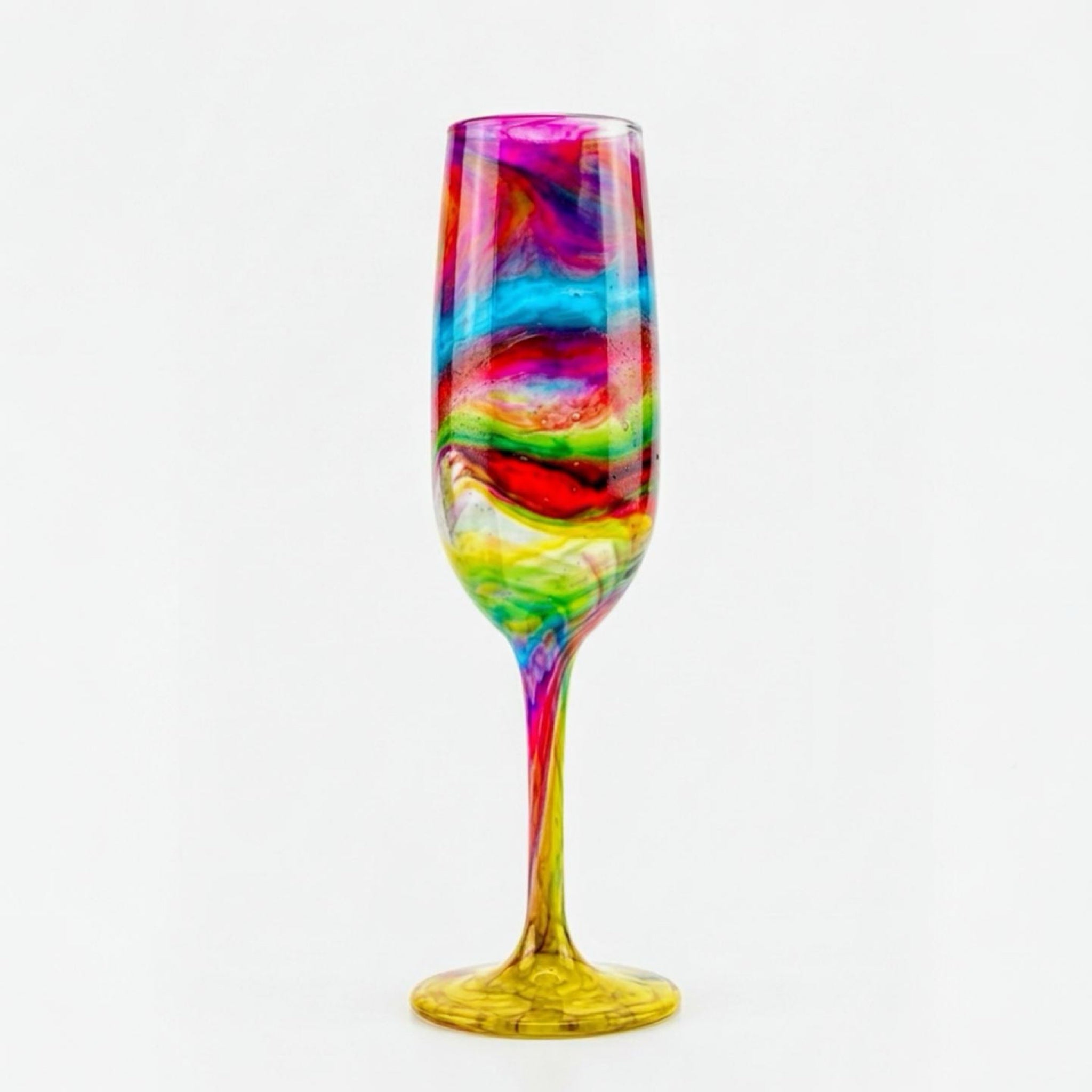 Aurora Marbled Collection Hand-Painted Glassware | Custom Wine, Champagne, Beer & Spirits Styles