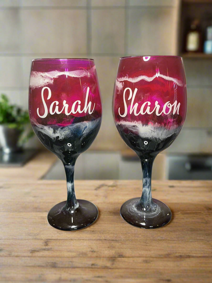 Watermelon Wine Glass-Handmade
