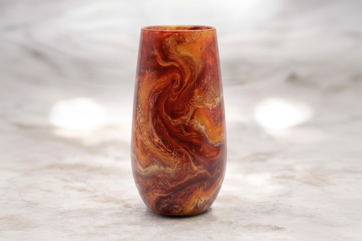 Solaris Ember Hand-Painted Glassware | Custom Wine, Champagne, Beer & Spirits Styles