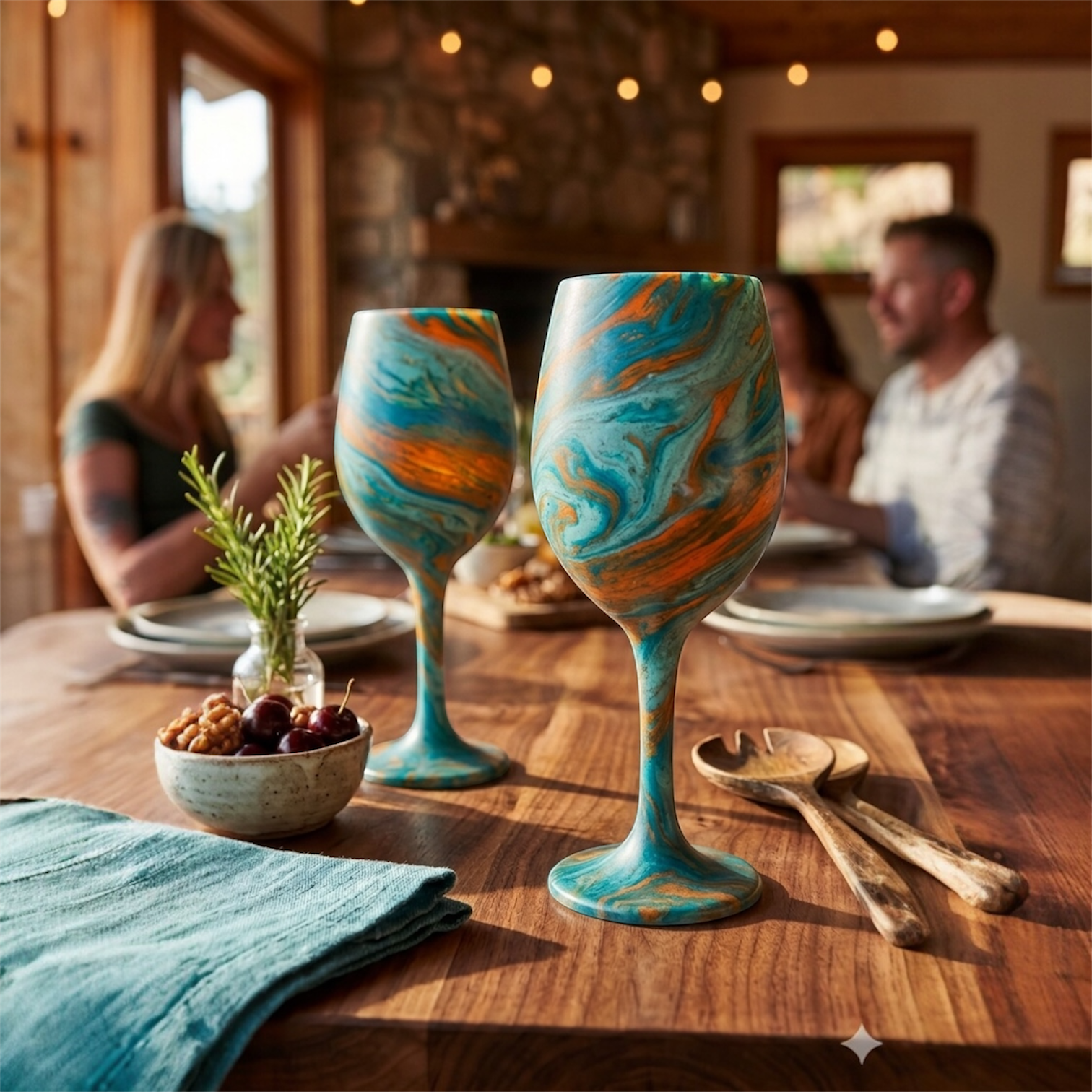 Malibu Marble Hand-Painted Glassware | Custom Wine, Champagne, Beer & Spirits Styles