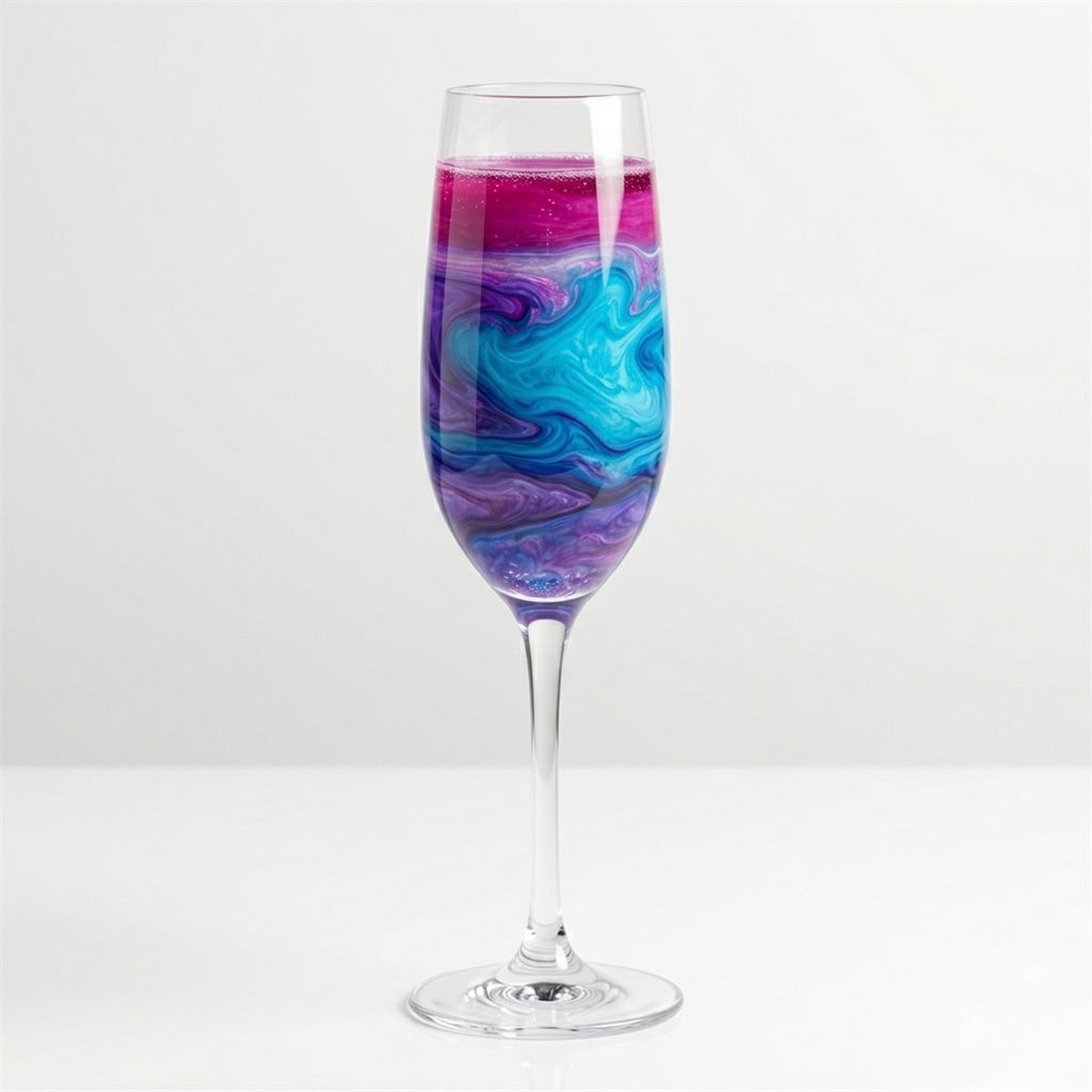 Orchid Aurora Hand-Painted Glassware | Custom Wine, Champagne, Beer & Spirits Styles
