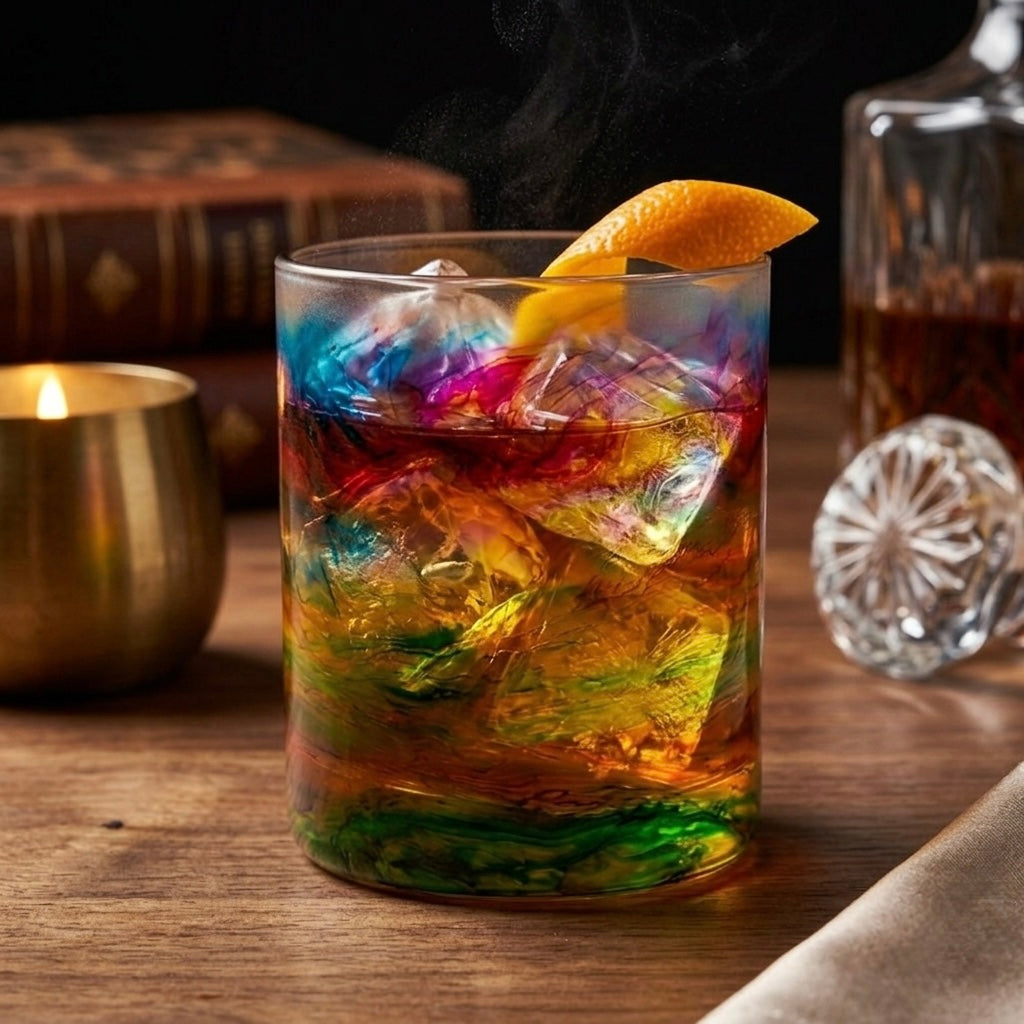 Aurora Marbled Collection Hand-Painted Glassware | Custom Wine, Champagne, Beer & Spirits Styles