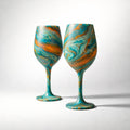 Malibu Marble Hand-Painted Glassware | Custom Wine, Champagne, Beer & Spirits Styles