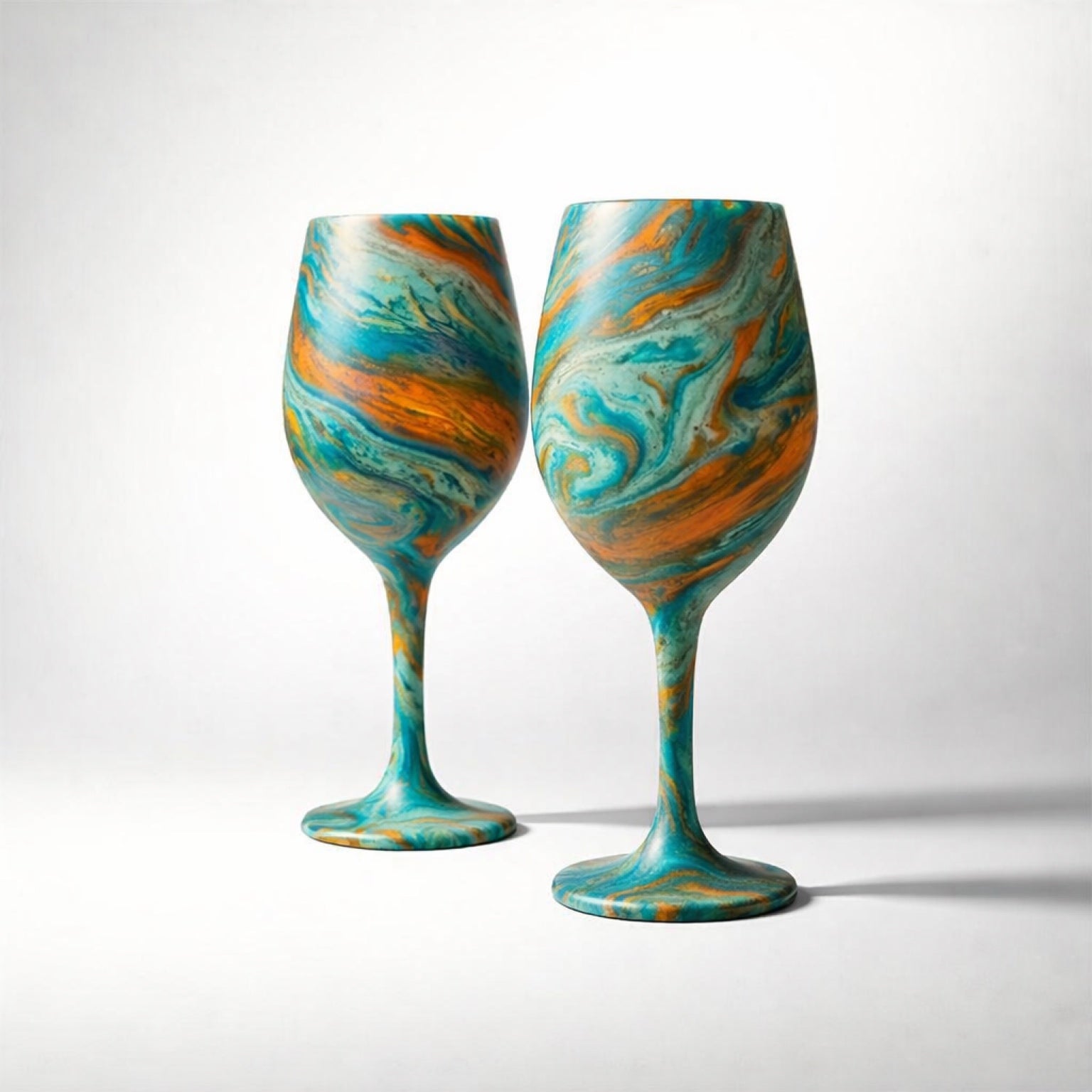 Malibu Marble Hand-Painted Glassware | Custom Wine, Champagne, Beer & Spirits Styles