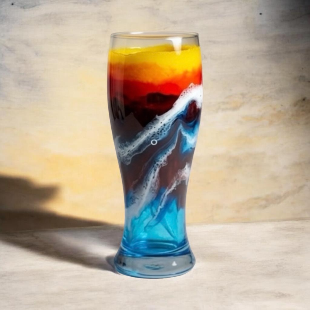 Gulf Afterglow Hand-Painted Glassware | Custom Wine, Champagne, Beer & Spirits Styles