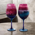 Orchid Aurora Hand-Painted Glassware | Custom Wine, Champagne, Beer & Spirits Styles