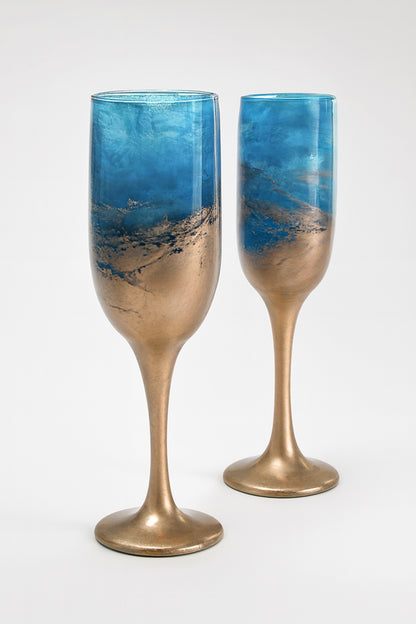 Artisan Caribbean Bronze Wine Glasses & Drinkware