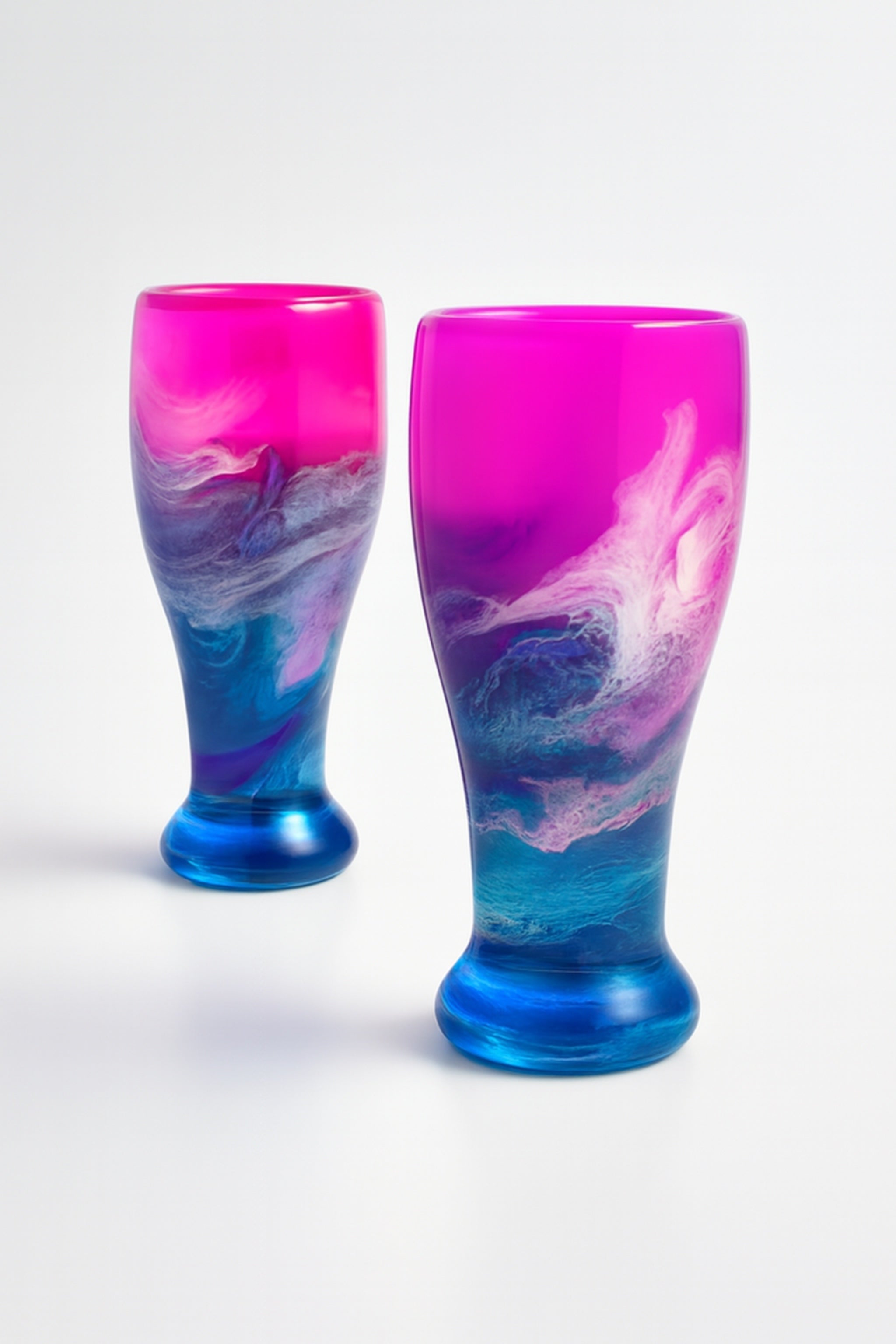 Orchid Aurora Hand-Painted Glassware | Custom Wine, Champagne, Beer & Spirits Styles