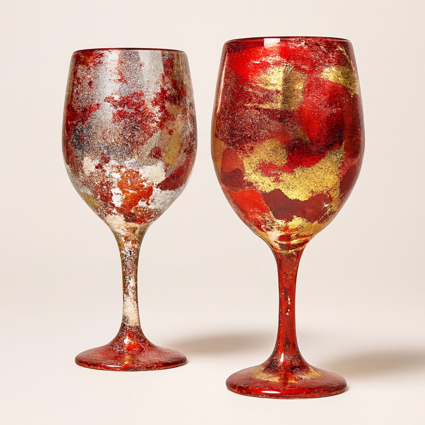 Artisan Holiday Foil Wine Glasses & Drinkware