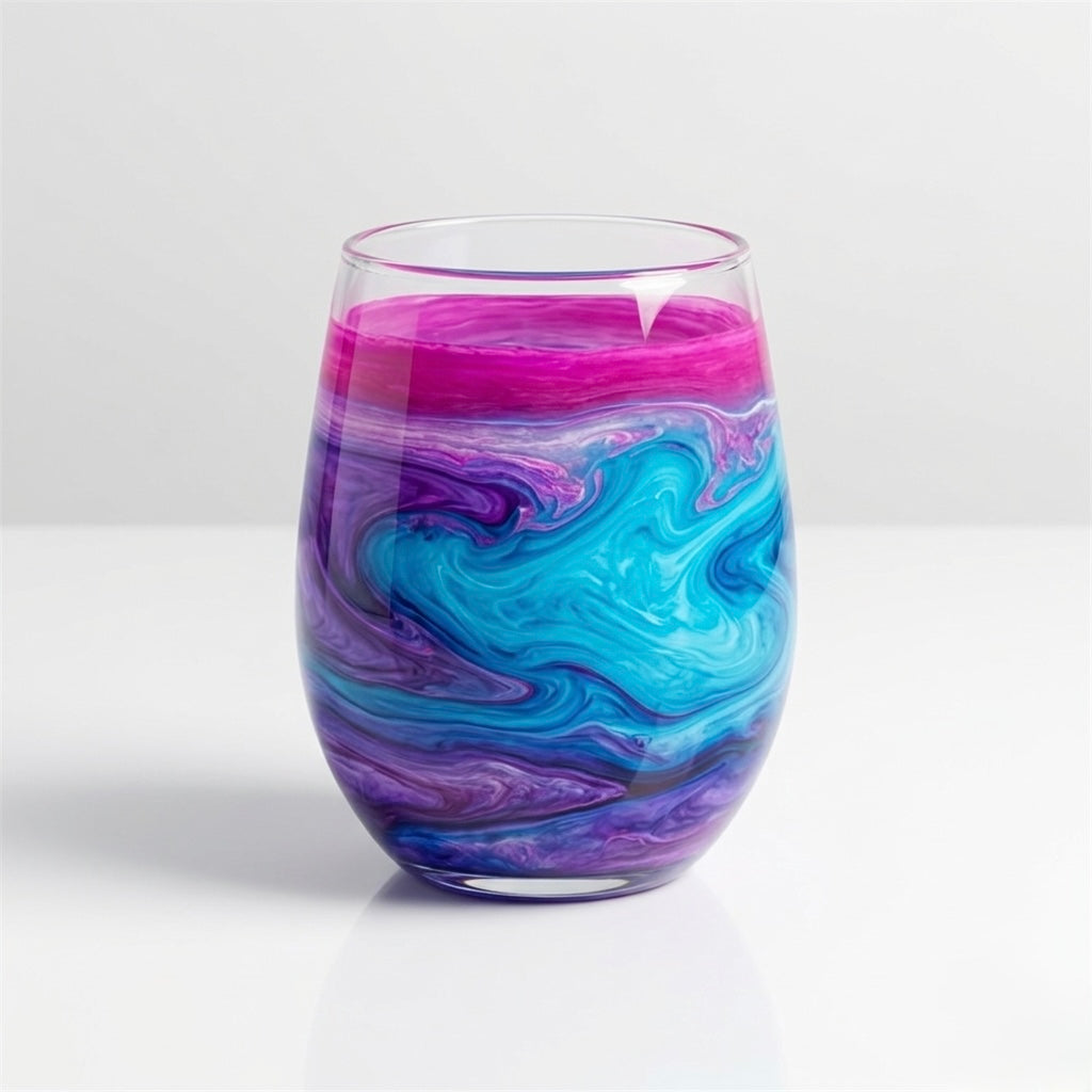 Orchid Aurora Hand-Painted Glassware | Custom Wine, Champagne, Beer & Spirits Styles