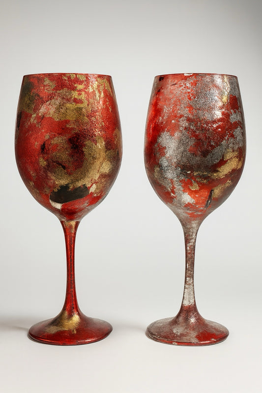 Artisan Holiday Foil Wine Glasses & Drinkware