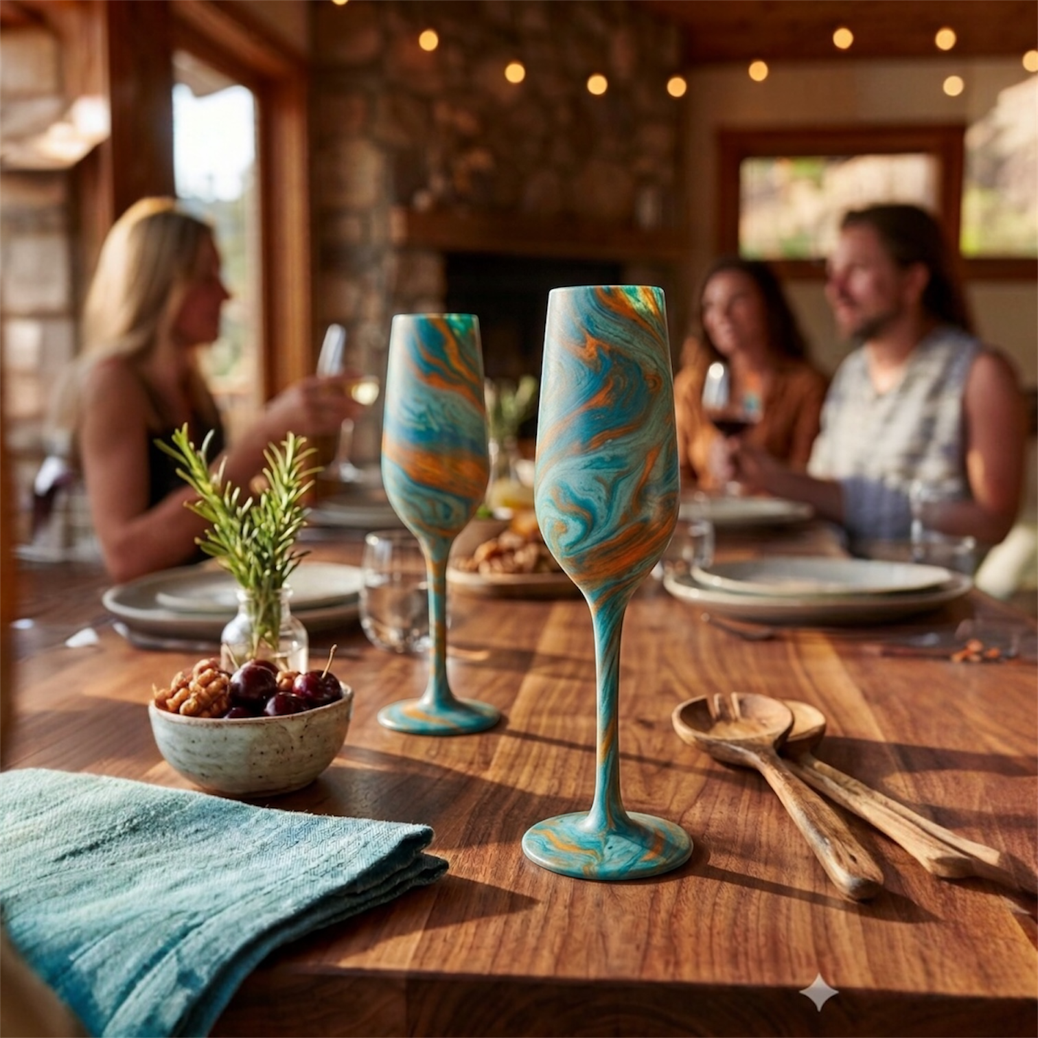 Malibu Marble Hand-Painted Glassware | Custom Wine, Champagne, Beer & Spirits Styles