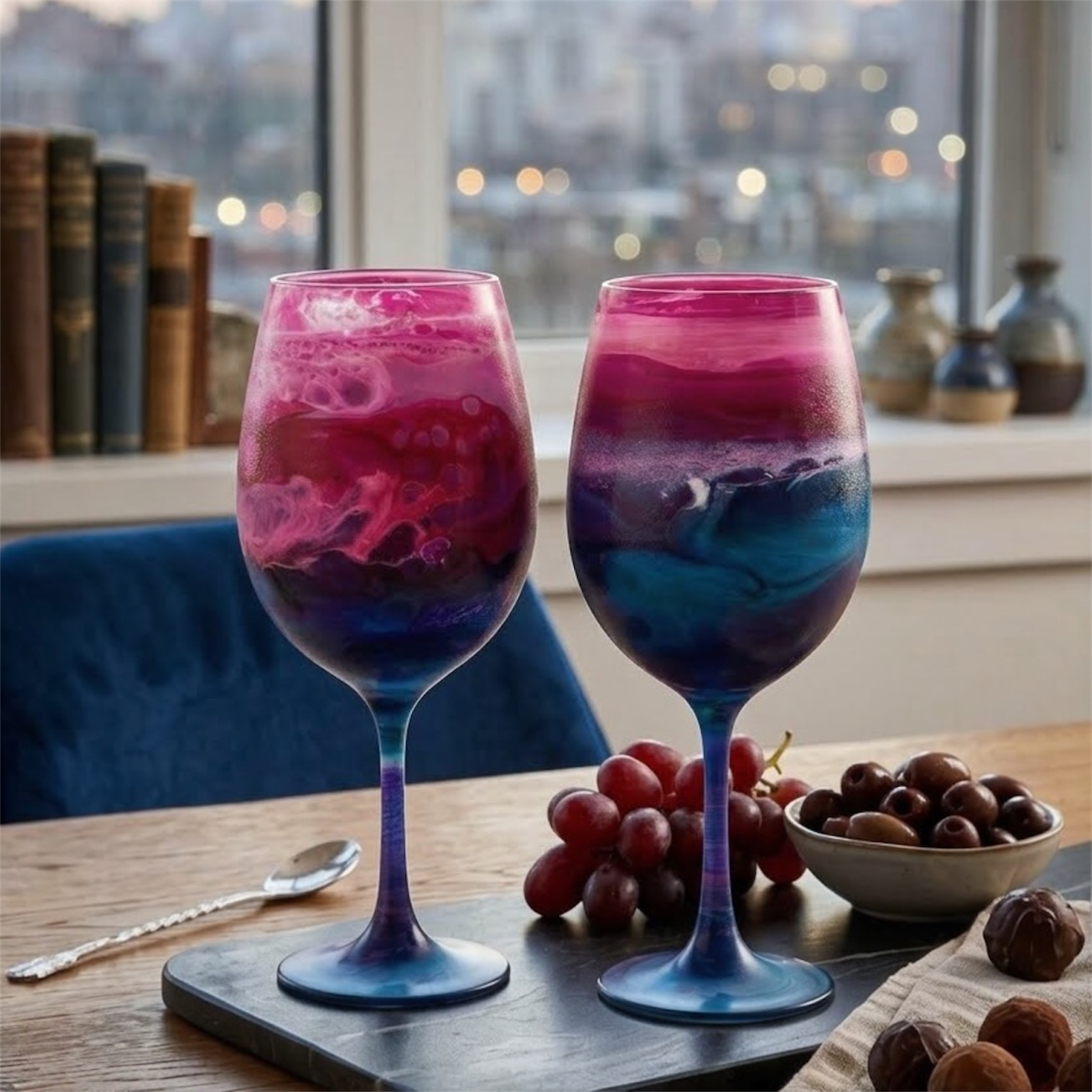 Orchid Aurora Hand-Painted Glassware | Custom Wine, Champagne, Beer & Spirits Styles