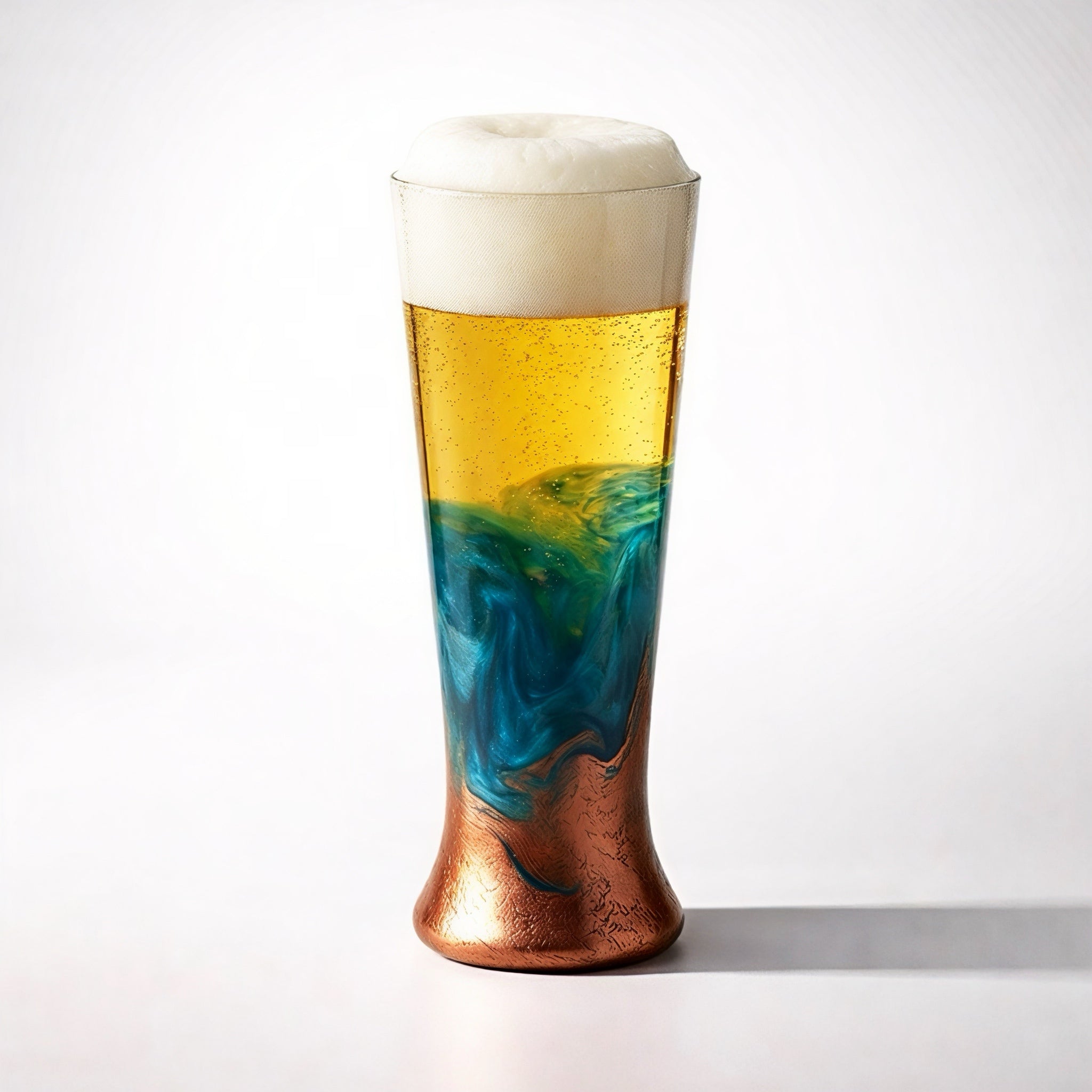 Coastal Copper Hand-Painted Glassware | Custom Wine, Champagne, Beer & Spirits Styles