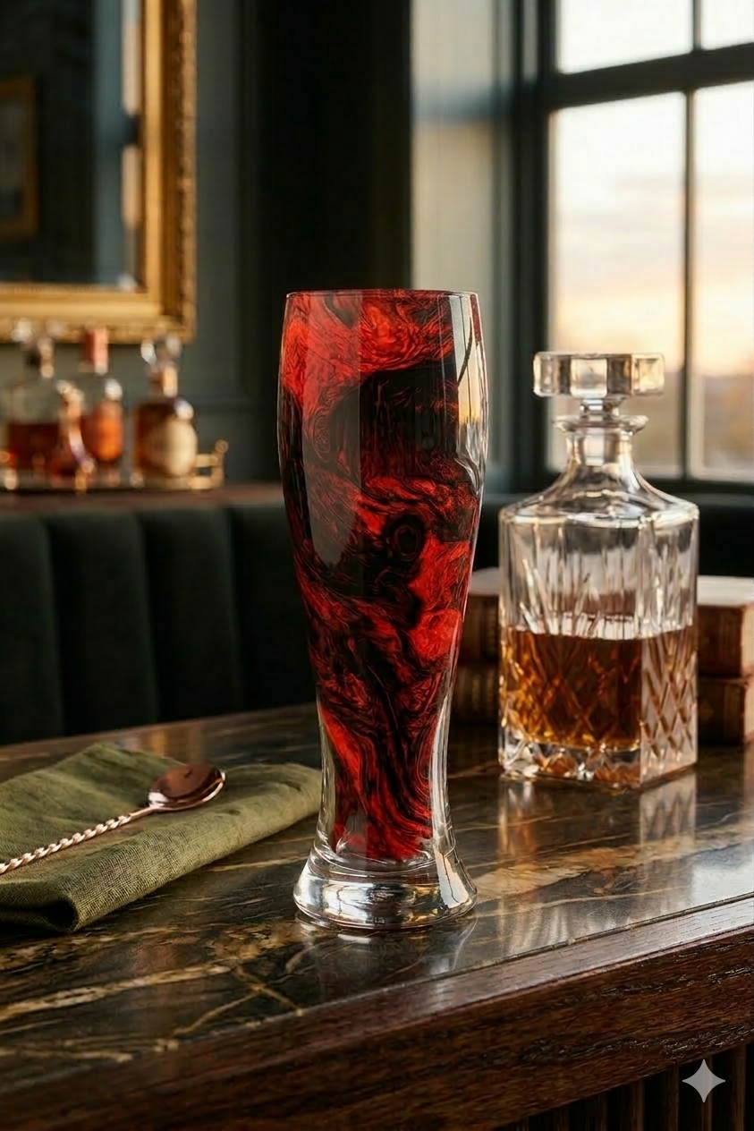 Rubescence Hand-Painted Glassware | Custom Wine, Champagne, Beer & Spirits Styles