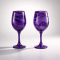 Amethyst Mist Hand-Painted Glassware | Custom Wine, Champagne, Beer & Spirits Styles