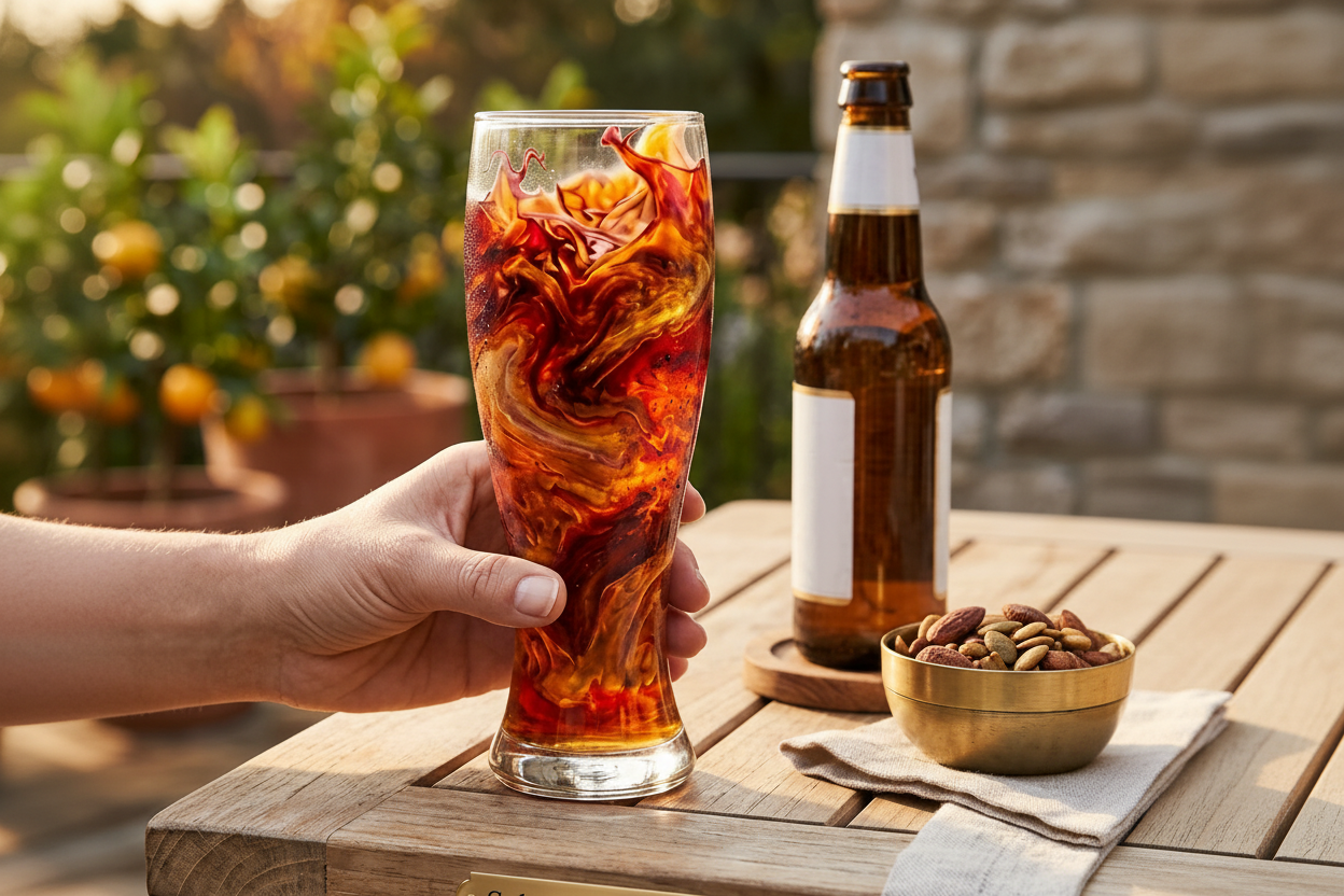 Solaris Ember Hand-Painted Glassware | Custom Wine, Champagne, Beer & Spirits Styles