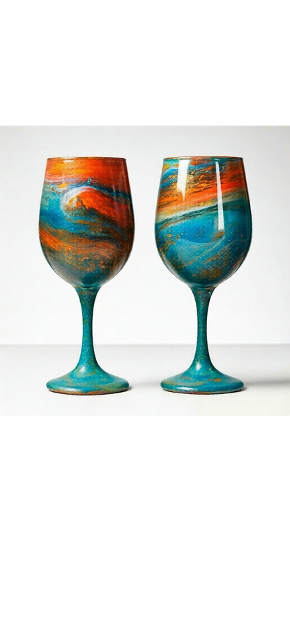 Artisan Autumn Sky Wine Glasses & Drinkware