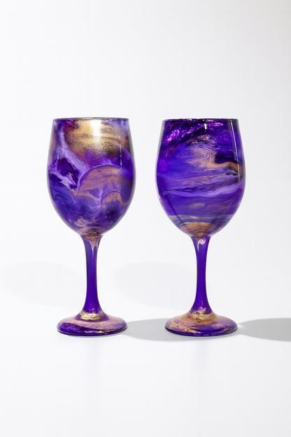 Artisan Imperial Violet Wine Glasses & Drinkware