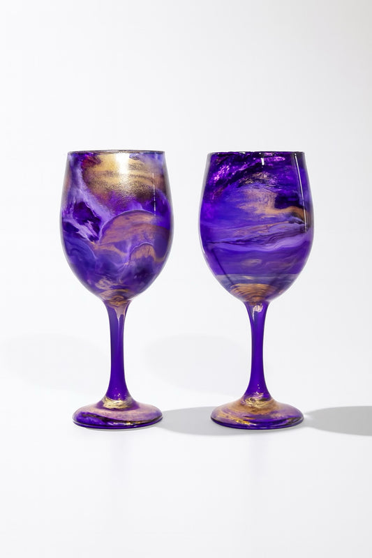 Artisan Imperial Violet Wine Glasses & Drinkware