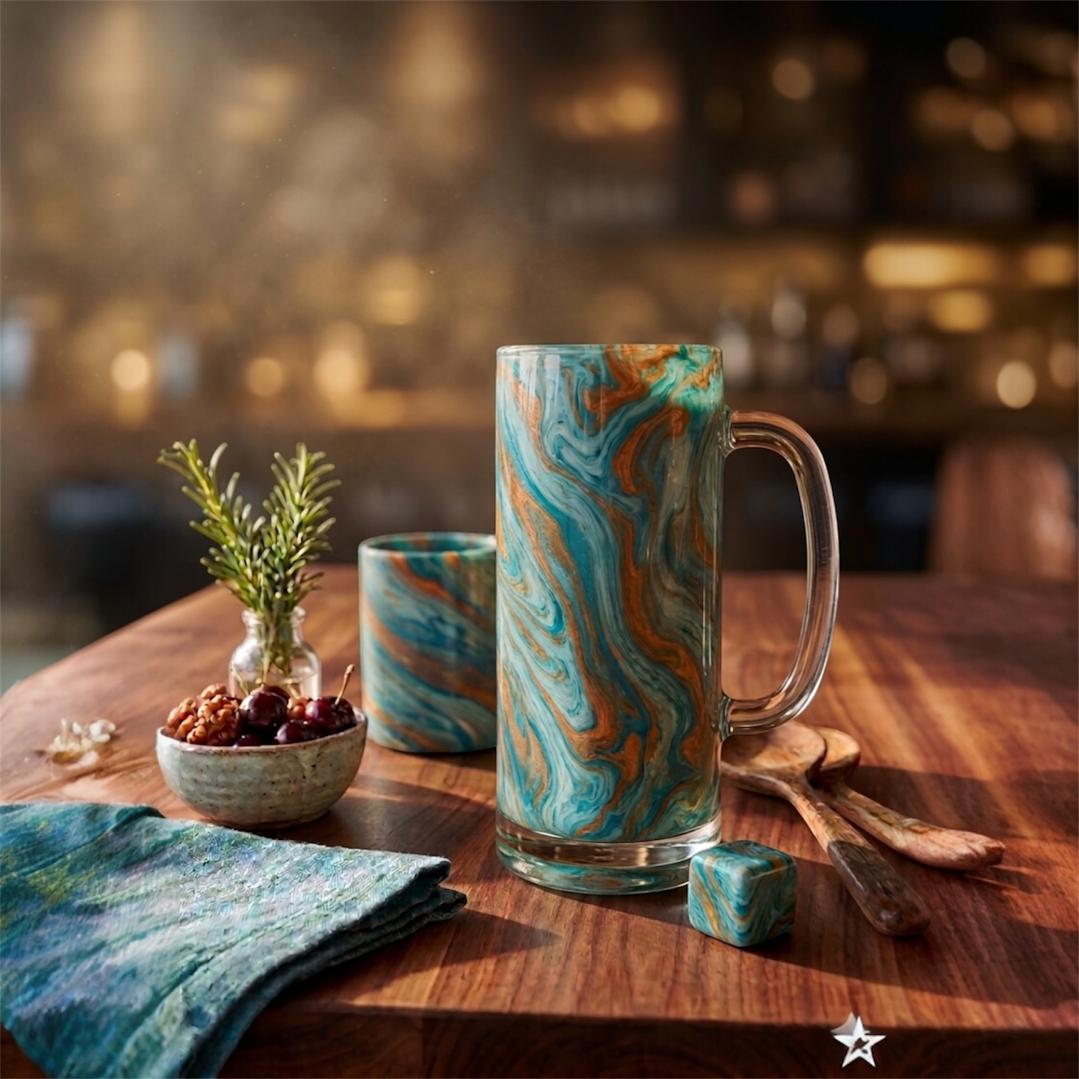 Malibu Marble Hand-Painted Glassware | Custom Wine, Champagne, Beer & Spirits Styles